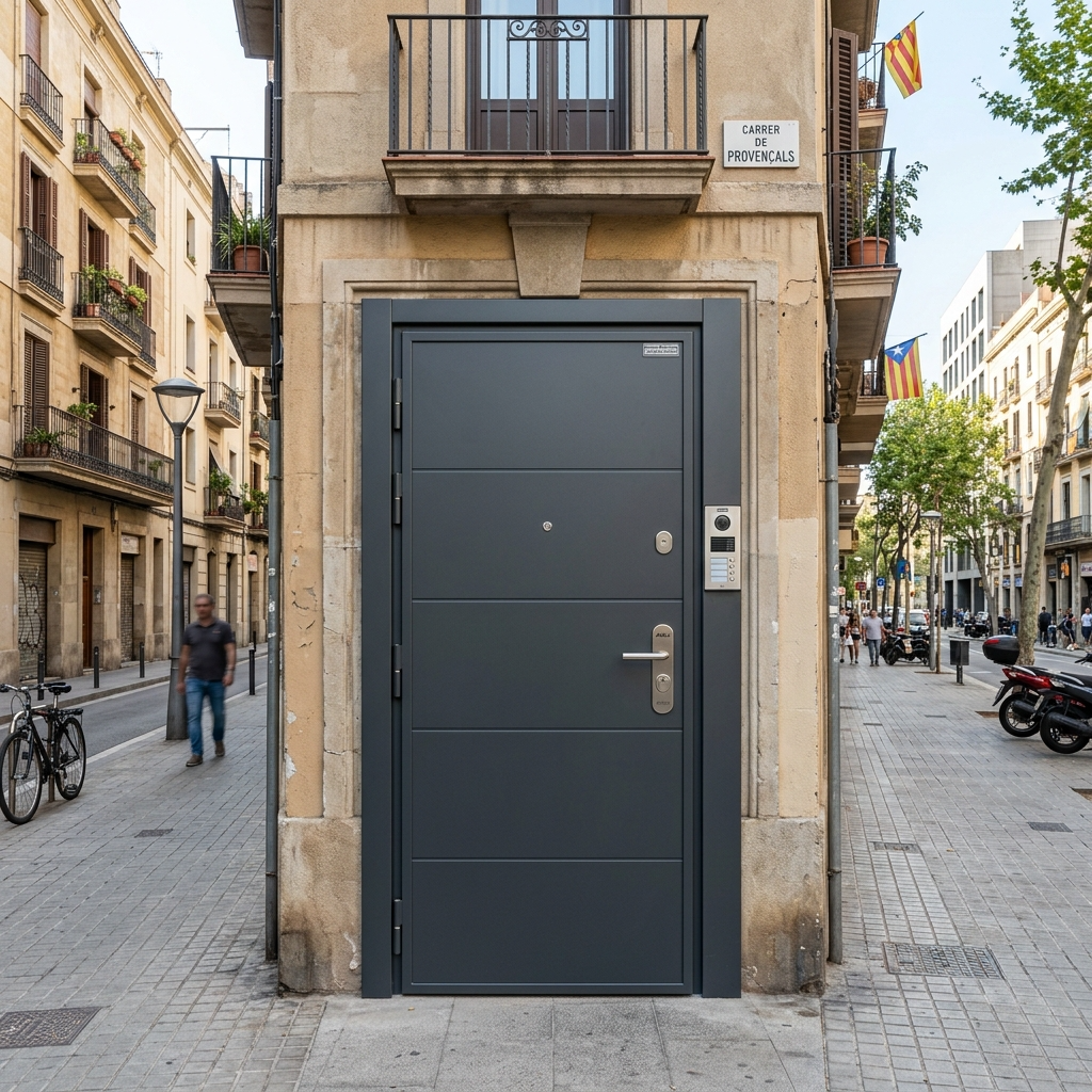 Puerta blindada en Sant Marti Barcelona